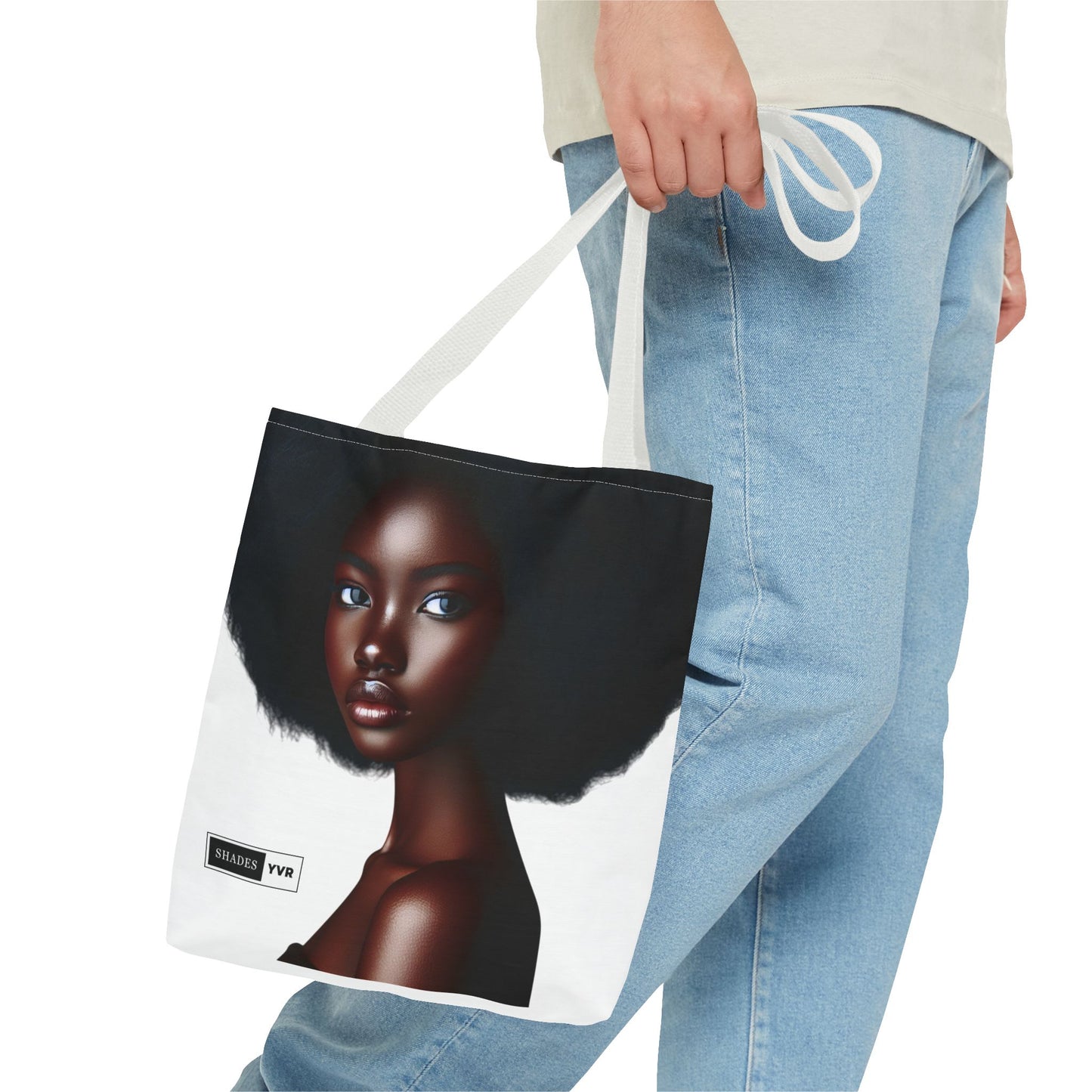 Elegant Black Woman Tote Bag - Stylish Eco-Friendly Fashion
